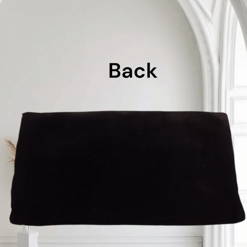 Kane-m Black Velour Evening Clutch Bag Embroidery - Picture 3 of 16
